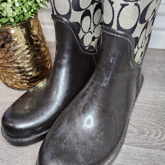 Coach logo canvas Rain boot - Picture 12 of 12